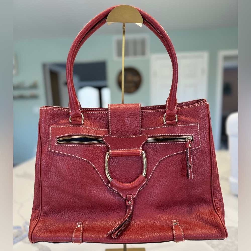 Dolce & Gabbana Red Leather Miss Easy Way Satchel w/ COA